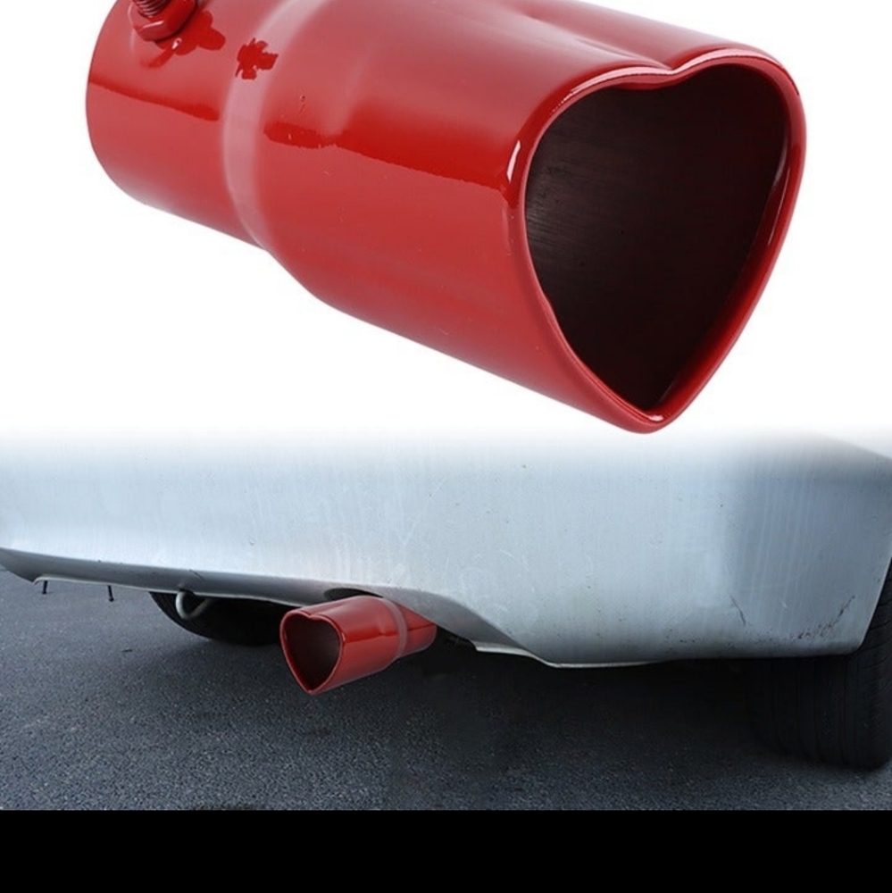 COPY - New red Stainless steel Heart shape Car Exhaust Muffler tip